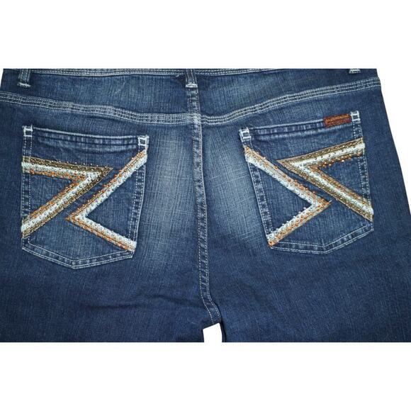 7 For All Mankind Bootcut Jeans – Women’s Size 32 (Est. Size 12) – Embellished - Picture 5 of 6
